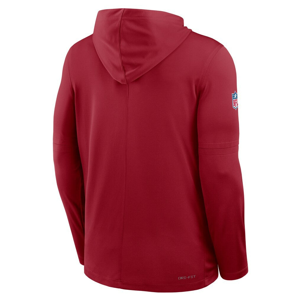 Arizona Cardinals Sideline Pure Fury Performance Long Sleeve Hoodie T-Shirt Cardinal | Nike for Sale
