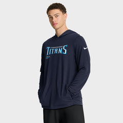 Tennessee Titans Sideline Pure Fury Performance Long Sleeve Hoodie T-Shirt Navy | Nike for Sale