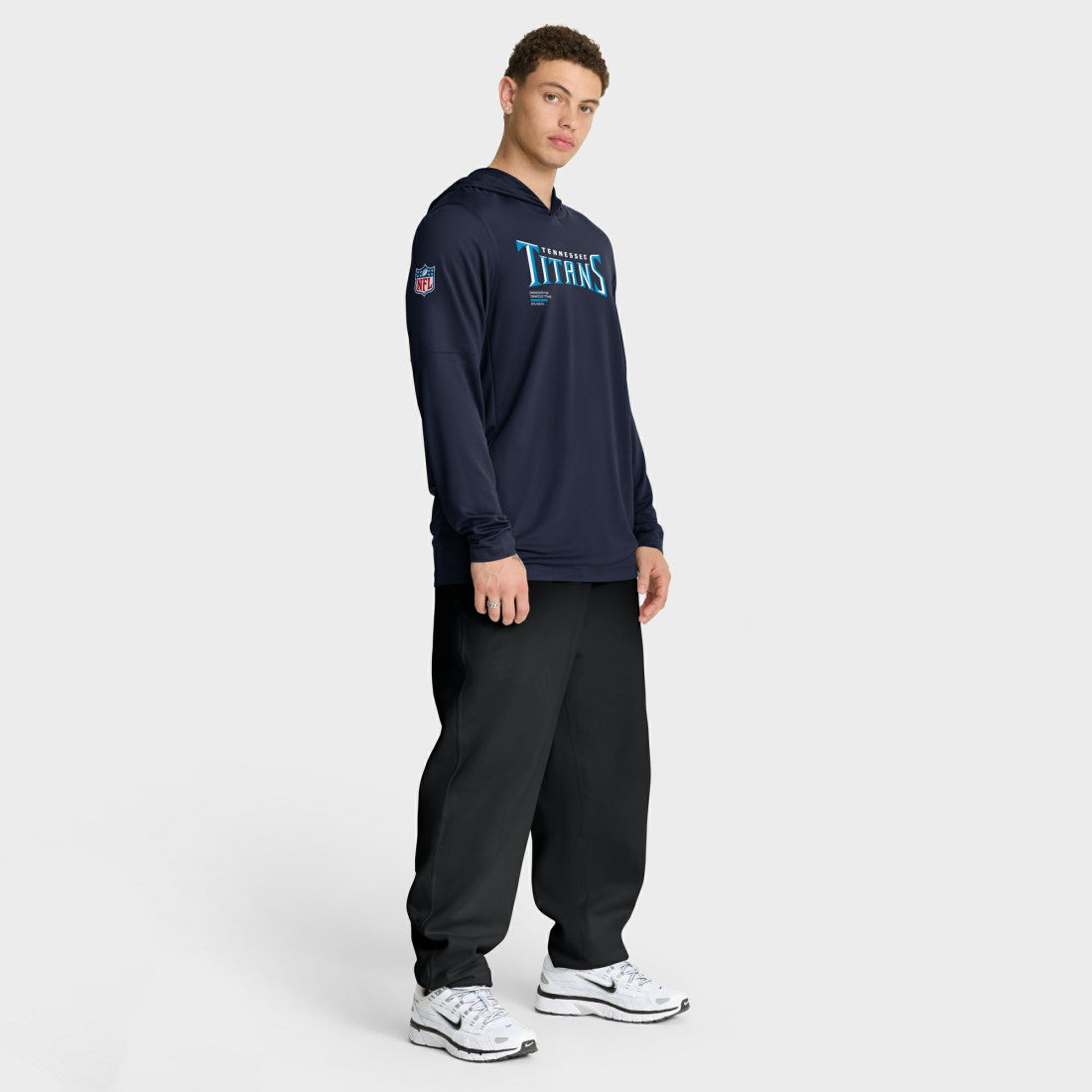 Tennessee Titans Sideline Pure Fury Performance Long Sleeve Hoodie T-Shirt Navy | Nike for Sale