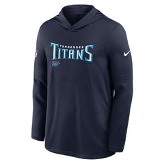 Tennessee Titans Sideline Pure Fury Performance Long Sleeve Hoodie T-Shirt Navy | Nike for Sale
