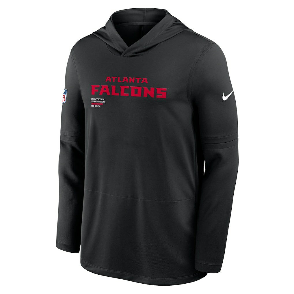Atlanta Falcons Sideline Pure Fury Performance Long Sleeve Hoodie T-Shirt Black | Nike for Sale