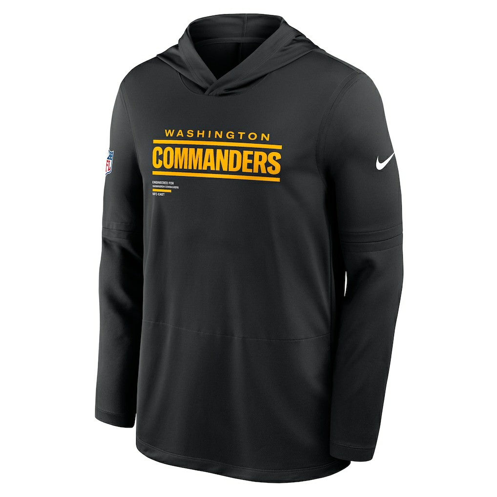 Washington Commanders Sideline Pure Fury Performance Long Sleeve Hoodie T-Shirt Black | Nike for Sale
