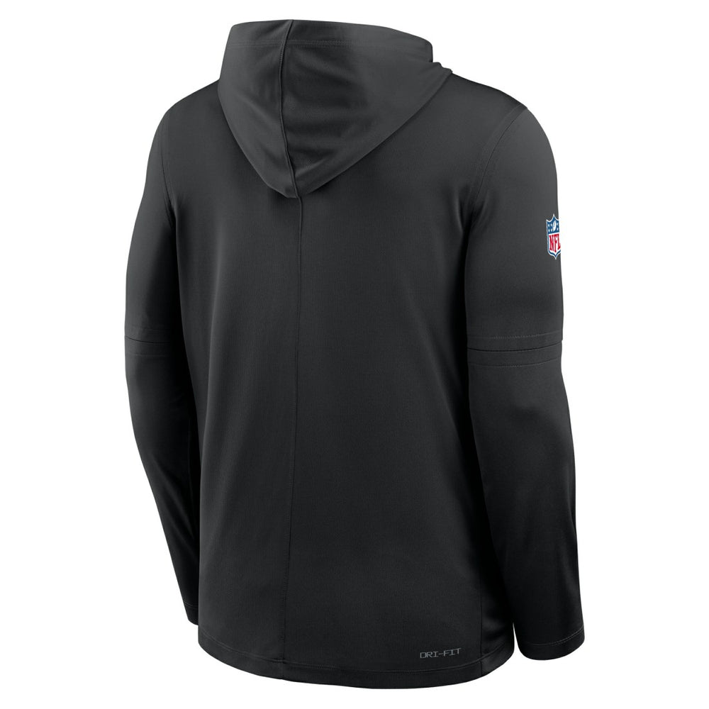 Detroit Lions Sideline Pure Fury Performance Long Sleeve Hoodie T-Shirt Black | Nike for Sale