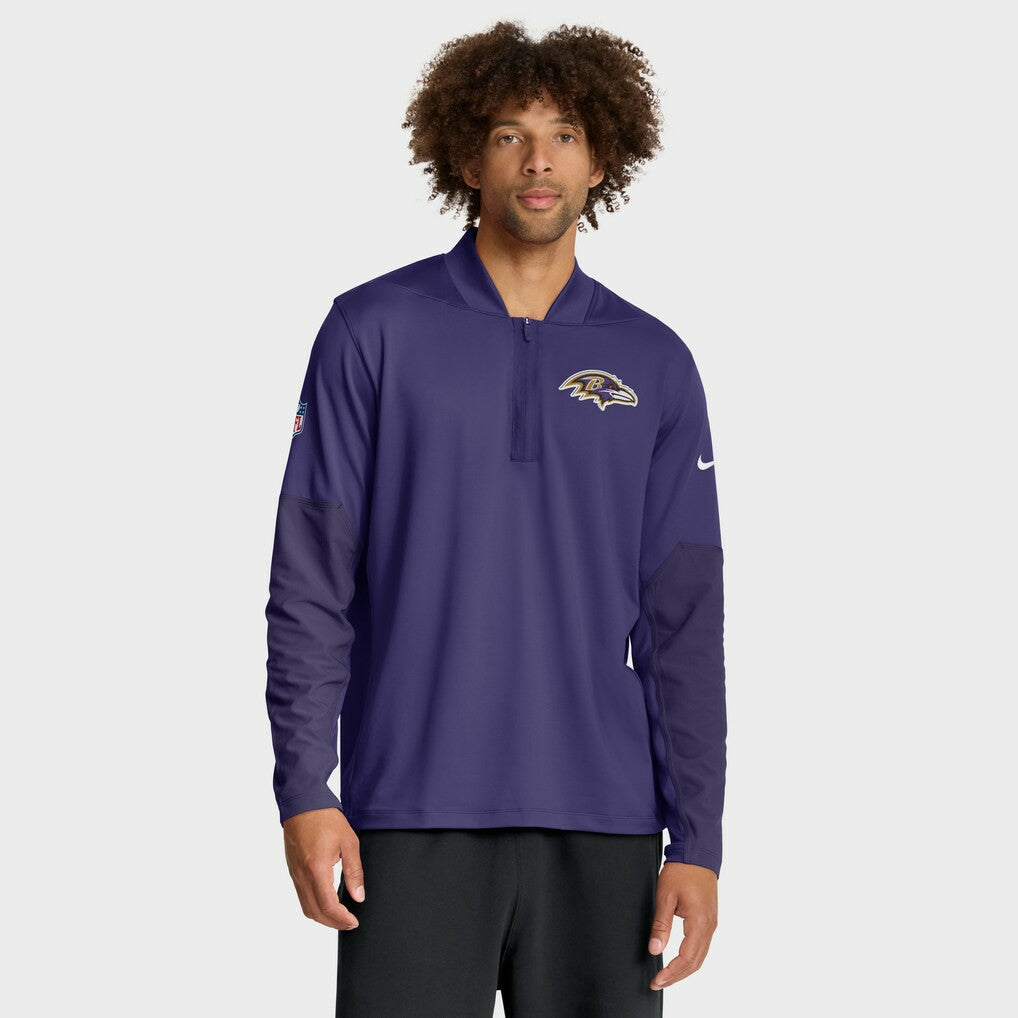 Baltimore Ravens Sideline Dri-FIT Half-Zip Pullover Purple | Nike for Sale