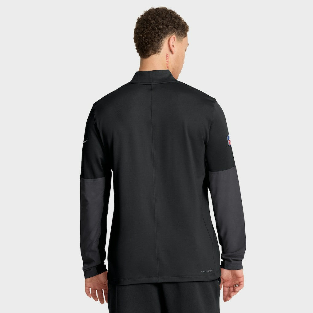 Carolina Panthers Sideline Dri-FIT Half-Zip Pullover Black | Nike for Sale