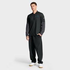 Carolina Panthers Sideline Dri-FIT Half-Zip Pullover Black | Nike for Sale