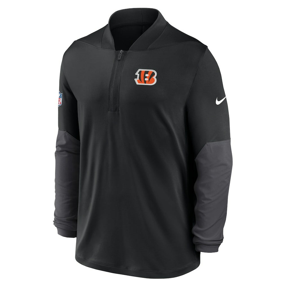 Cincinnati Bengals Sideline Dri-FIT Half-Zip Pullover Black | Nike for Sale