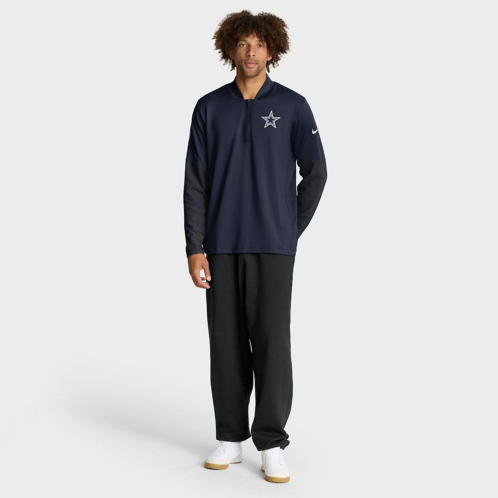 Dallas Cowboys Sideline Dri-FIT Half-Zip Pullover Navy | Nike for Sale
