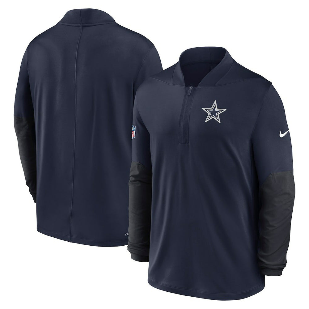 Dallas Cowboys Sideline Dri-FIT Half-Zip Pullover Navy | Nike for Sale