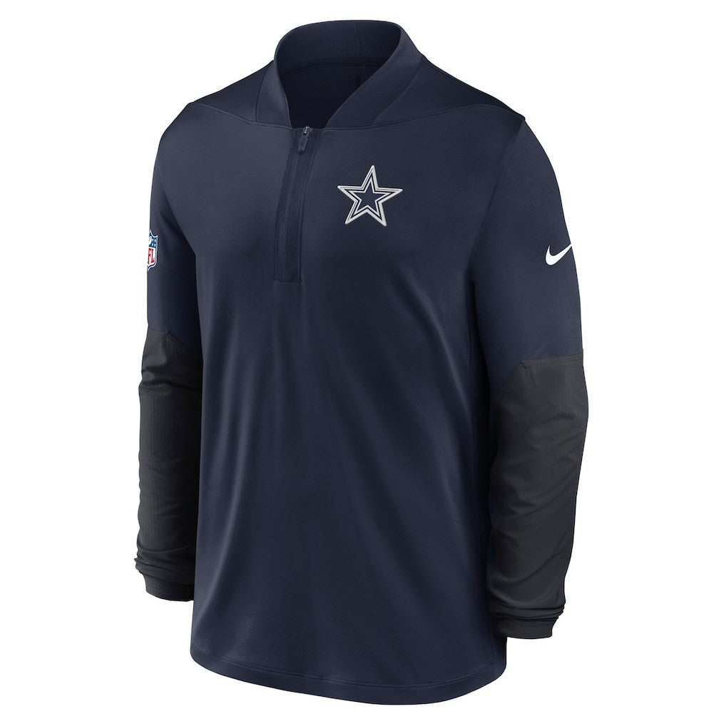 Dallas Cowboys Sideline Dri-FIT Half-Zip Pullover Navy | Nike for Sale