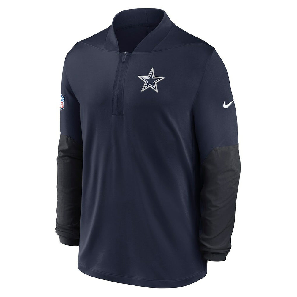 Dallas Cowboys Sideline Dri-FIT Half-Zip Pullover Navy | Nike for Sale