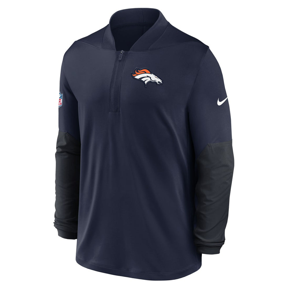 Denver Broncos Sideline Dri-FIT Half-Zip Pullover Navy | Nike for Sale