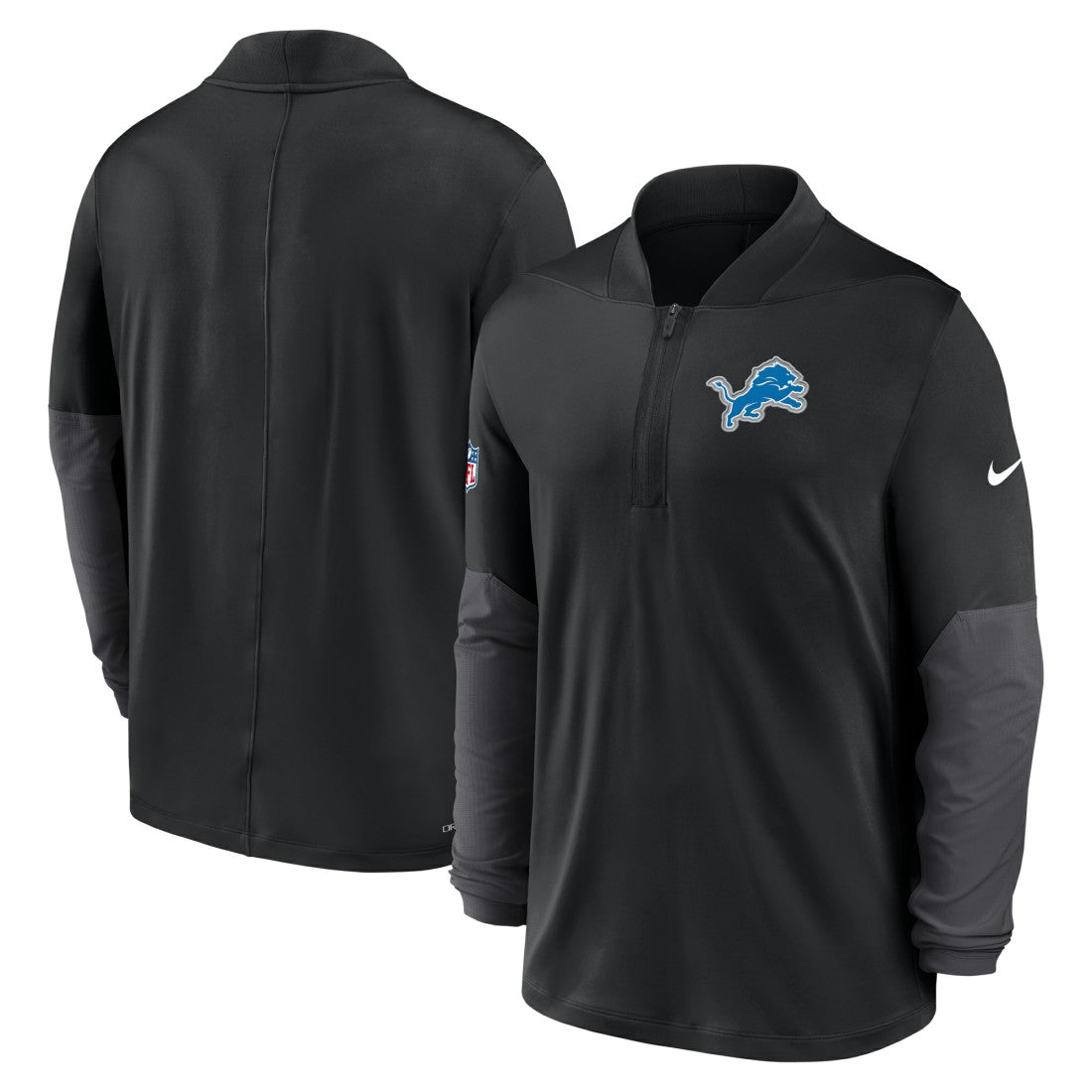 Detroit Lions Sideline Dri-FIT Half-Zip Pullover Black | Nike for Sale