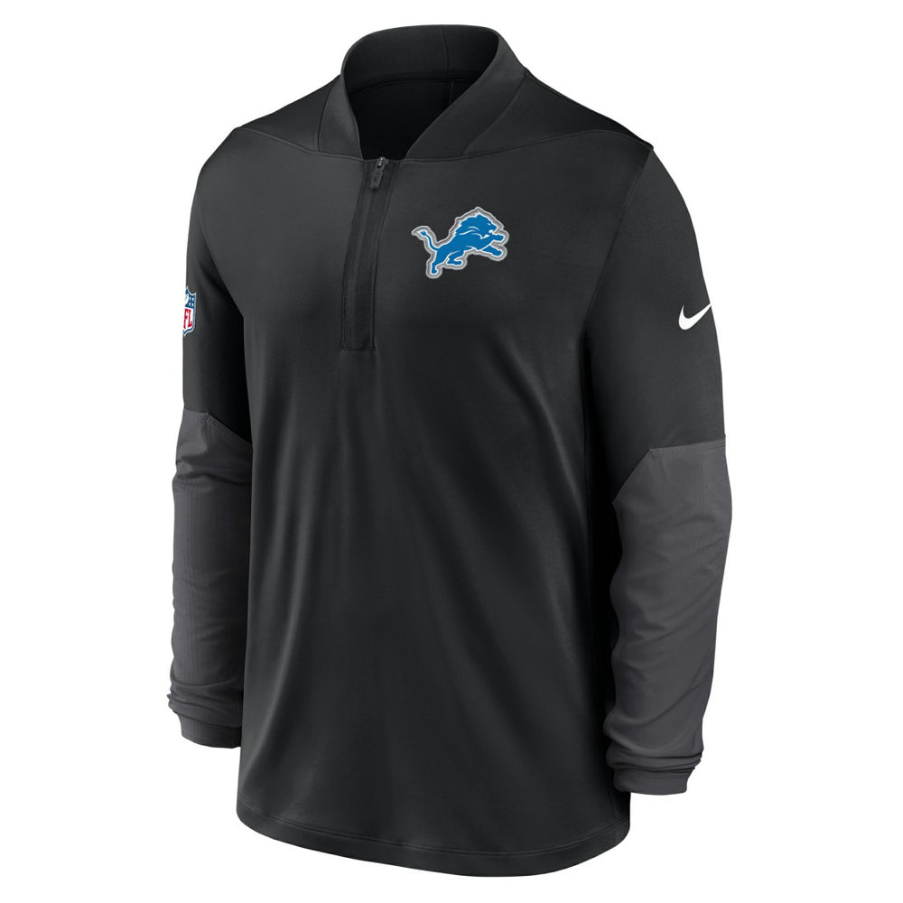 Detroit Lions Sideline Dri-FIT Half-Zip Pullover Black | Nike for Sale