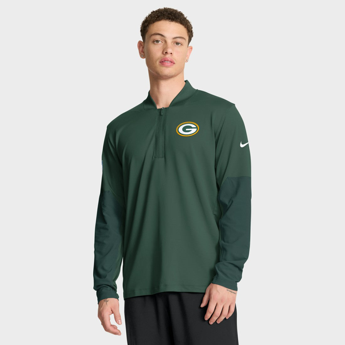 Green Bay Packers Sideline Dri-FIT Half-Zip Pullover Green | Nike for Sale
