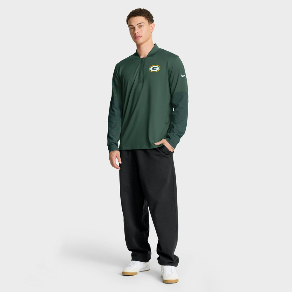 Green Bay Packers Sideline Dri-FIT Half-Zip Pullover Green | Nike for Sale