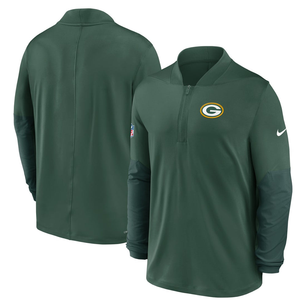 Green Bay Packers Sideline Dri-FIT Half-Zip Pullover Green | Nike for Sale