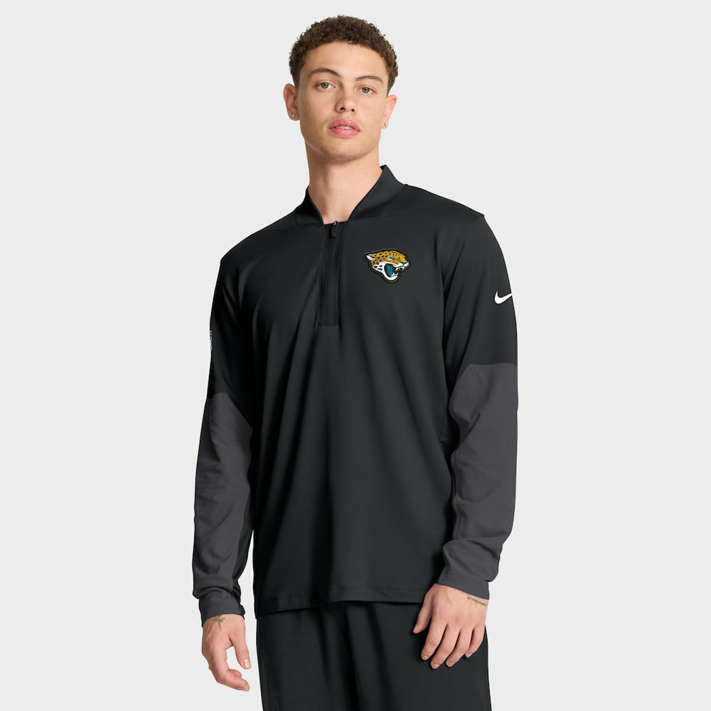 Jacksonville Jaguars Sideline Dri-FIT Half-Zip Pullover Black | Nike for Sale