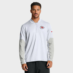 Kansas City Chiefs Sideline Dri-FIT Half-Zip Pullover White | Nike for Sale