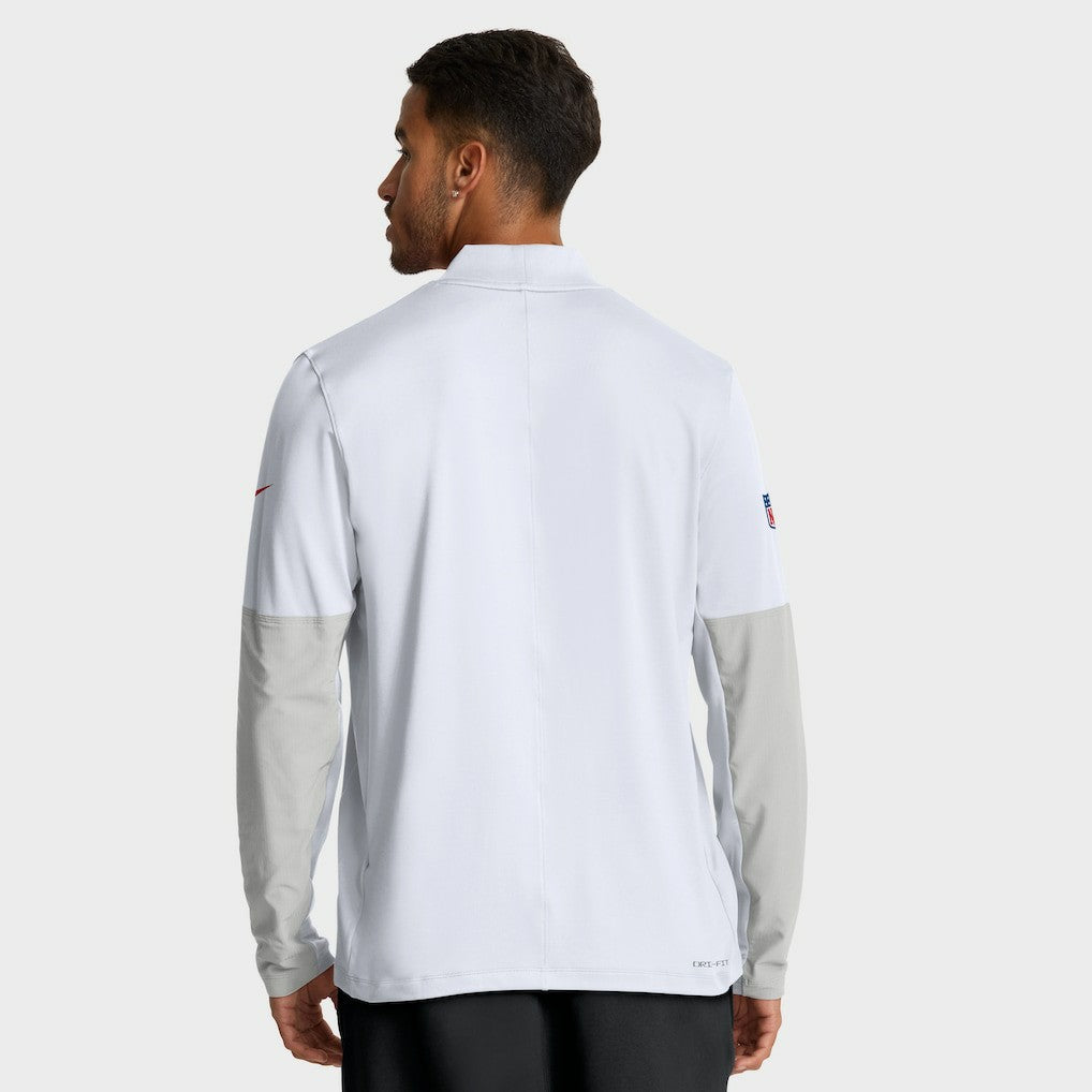 Kansas City Chiefs Sideline Dri-FIT Half-Zip Pullover White | Nike for Sale