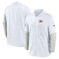 Kansas City Chiefs Sideline Dri-FIT Half-Zip Pullover White | Nike for Sale