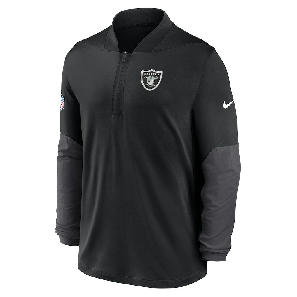 Las Vegas Raiders Sideline Dri-FIT Half-Zip Pullover Black | Nike for Sale
