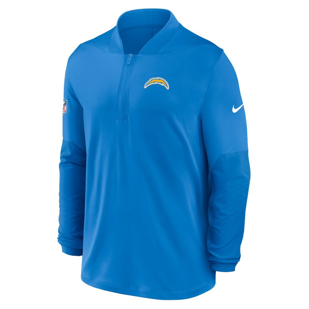 Los Angeles Chargers Sideline Dri-FIT Half-Zip Pullover Powder Blue | Nike for Sale