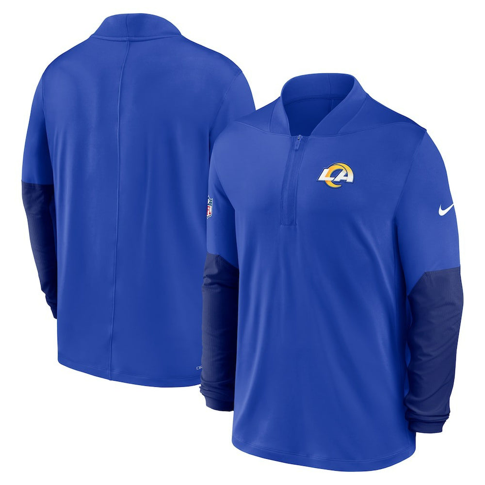 Los Angeles Rams Sideline Dri-FIT Half-Zip Pullover Royal | Nike for Sale