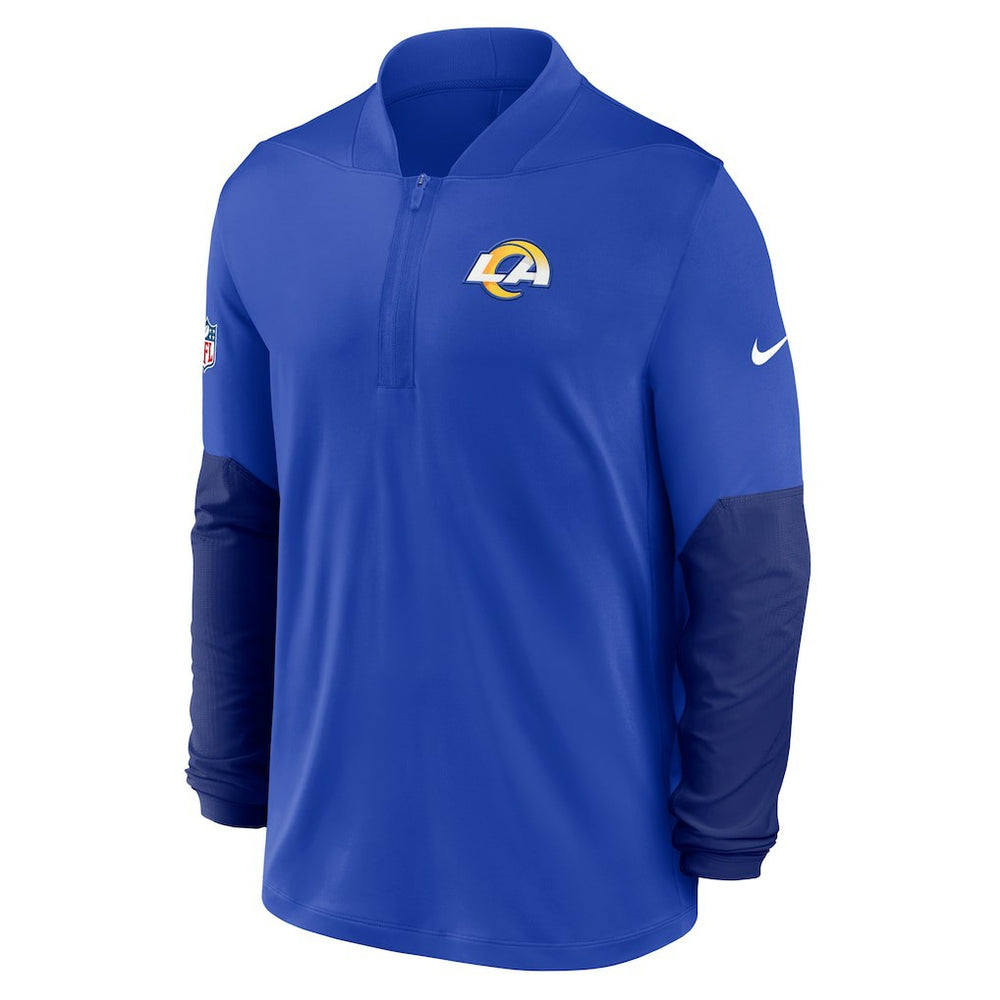 Los Angeles Rams Sideline Dri-FIT Half-Zip Pullover Royal | Nike for Sale