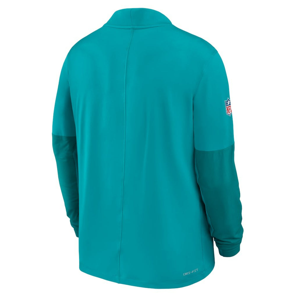 Miami Dolphins Sideline Dri-FIT Half-Zip Pullover Aqua | Nike for Sale