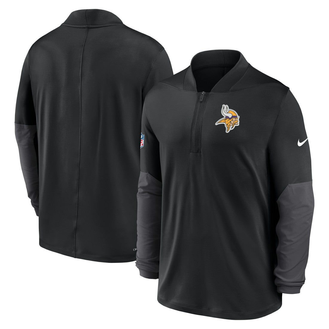Minnesota Vikings Sideline Dri-FIT Half-Zip Pullover Black | Nike for Sale