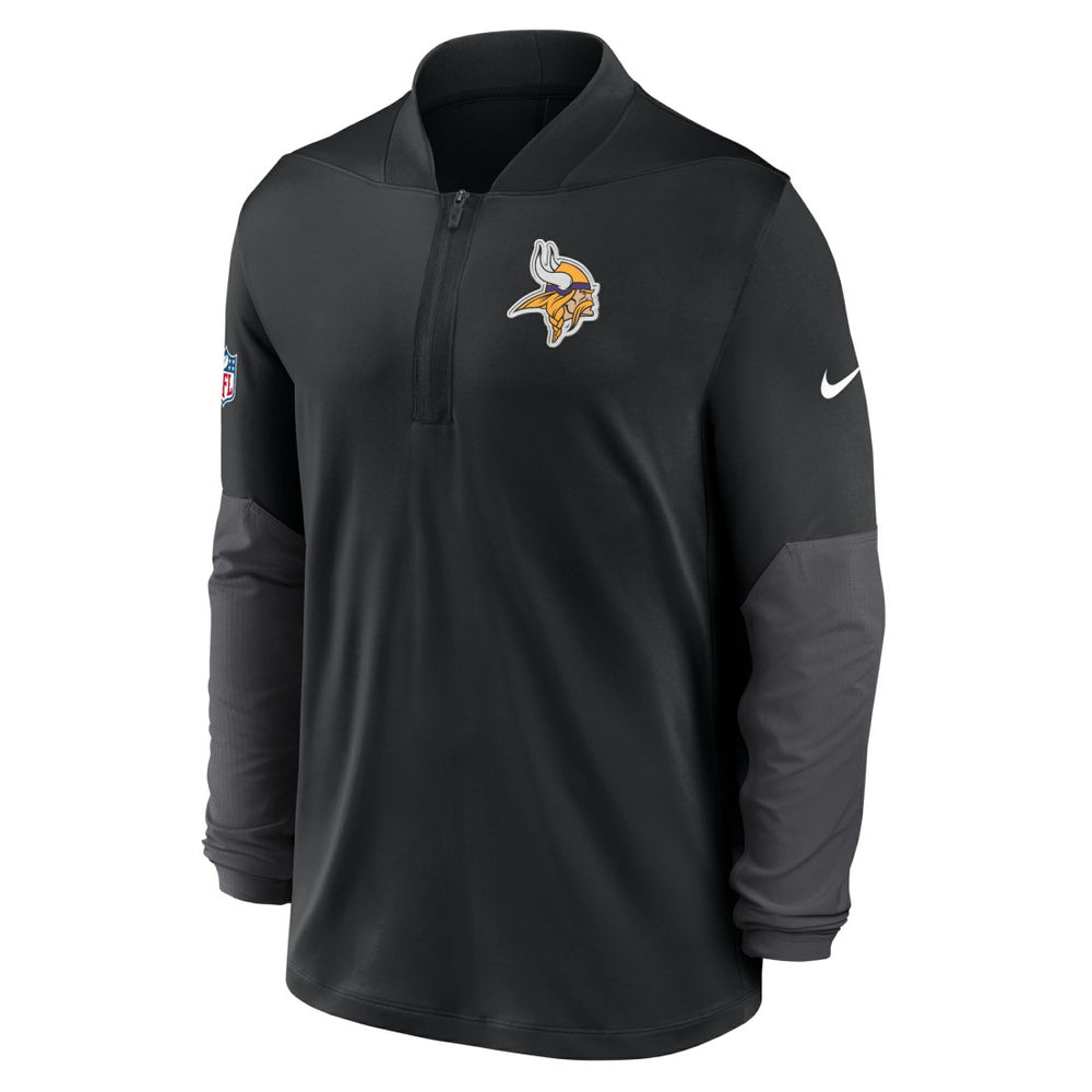Minnesota Vikings Sideline Dri-FIT Half-Zip Pullover Black | Nike for Sale