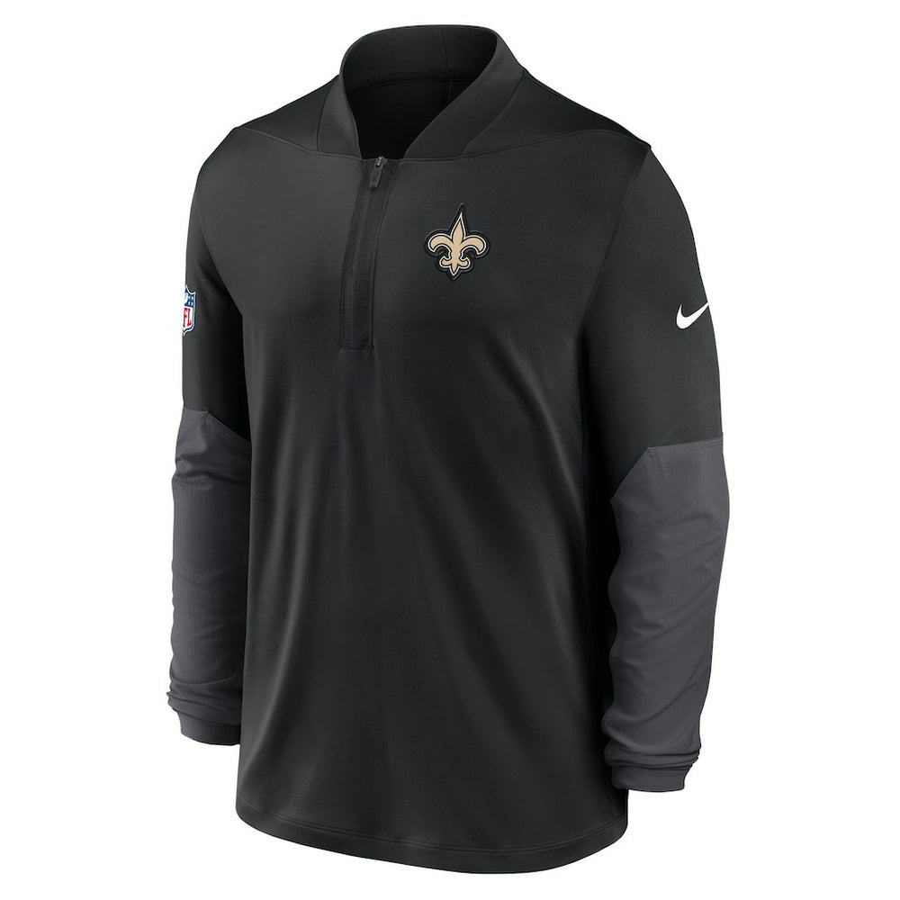 New Orleans Saints Sideline Dri-FIT Half-Zip Pullover Black | Nike for Sale