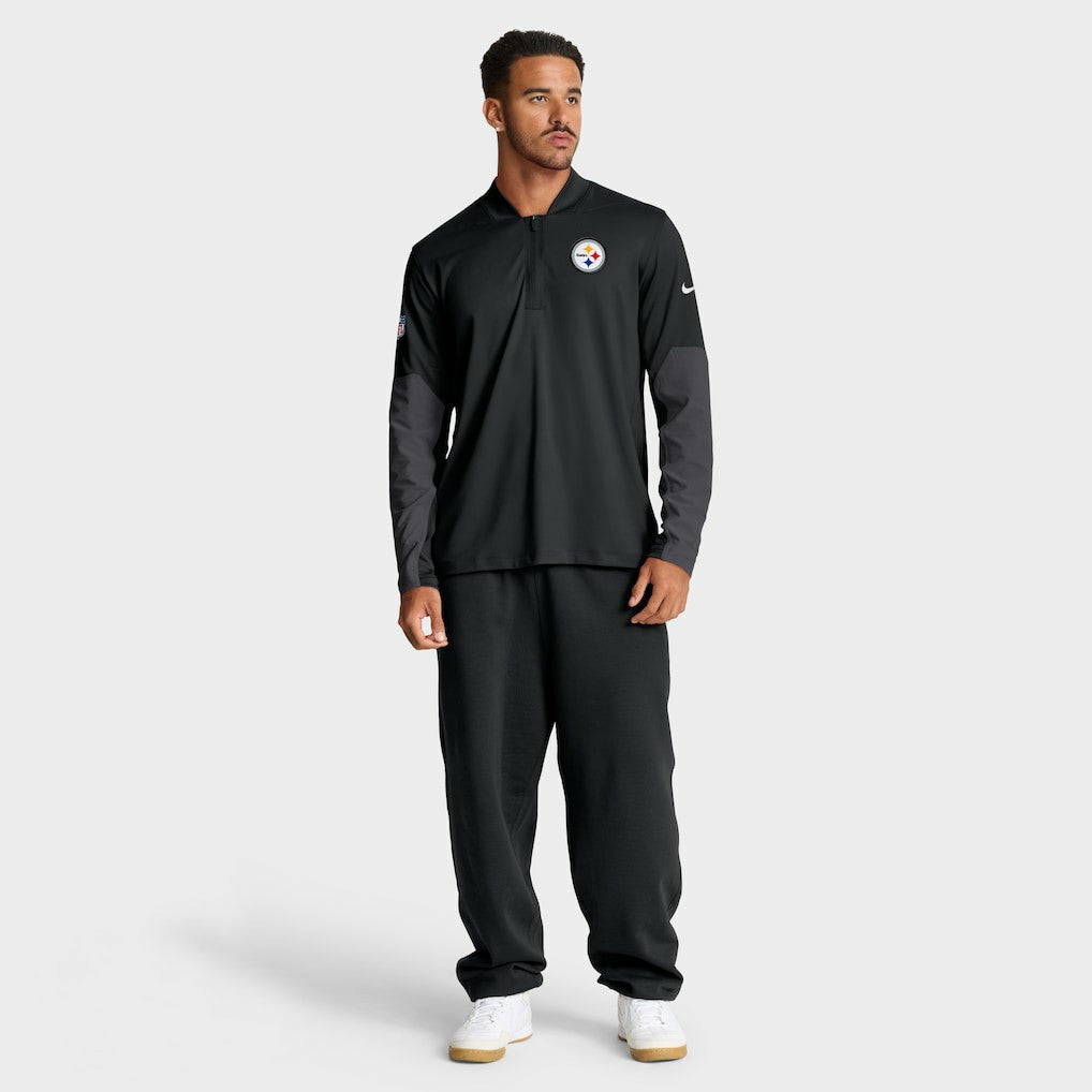 Pittsburgh Steelers Sideline Dri-FIT Half-Zip Pullover Black | Nike for Sale