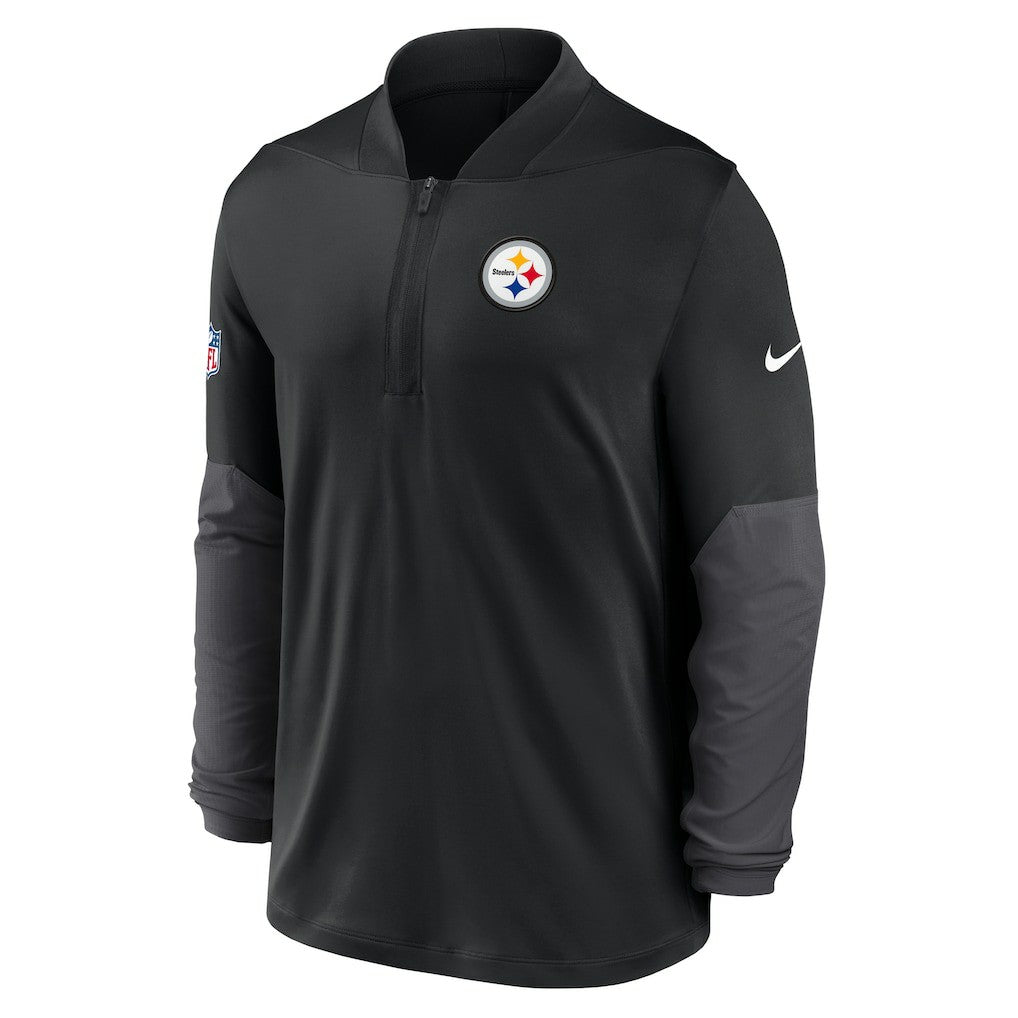 Pittsburgh Steelers Sideline Dri-FIT Half-Zip Pullover Black | Nike for Sale