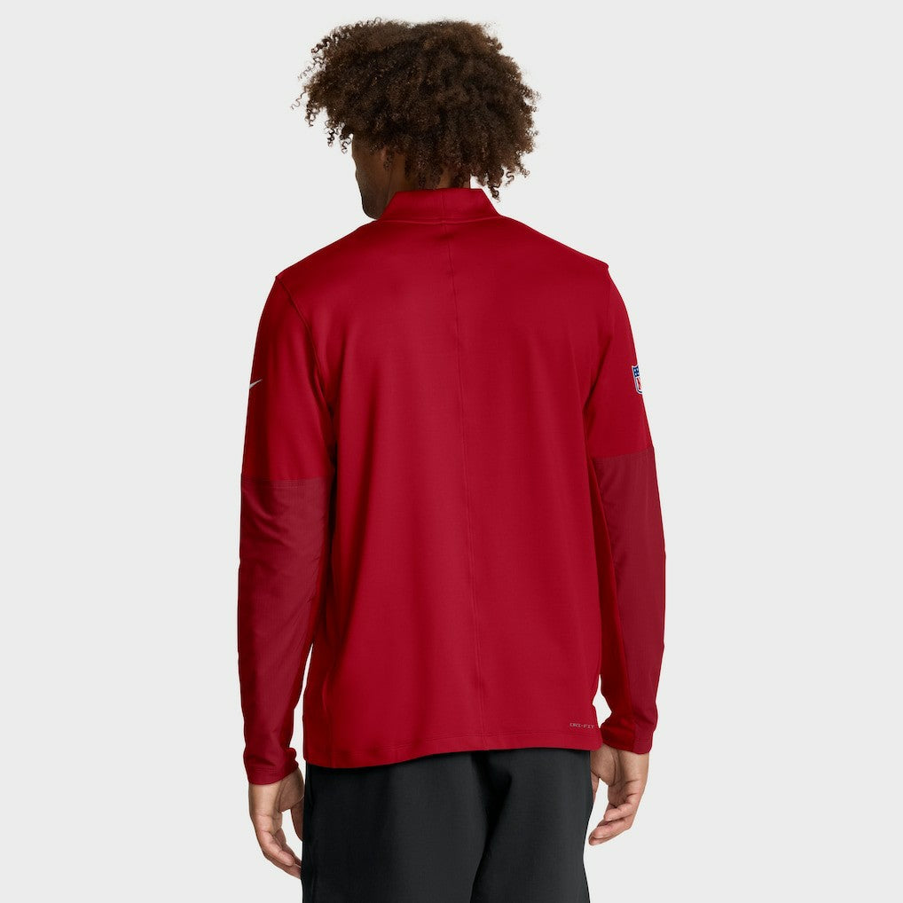 San Francisco 49ers Sideline Dri-FIT Half-Zip Pullover Scarlet | Nike for Sale