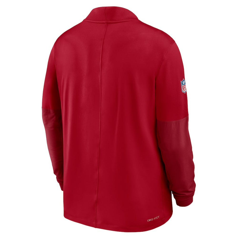 San Francisco 49ers Sideline Dri-FIT Half-Zip Pullover Scarlet | Nike for Sale