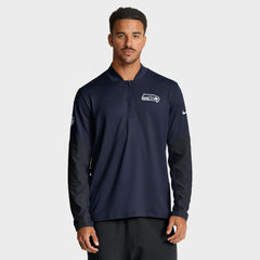 Seattle Seahawks Sideline Dri-FIT Half-Zip Pullover College Navy | Nike for Sale
