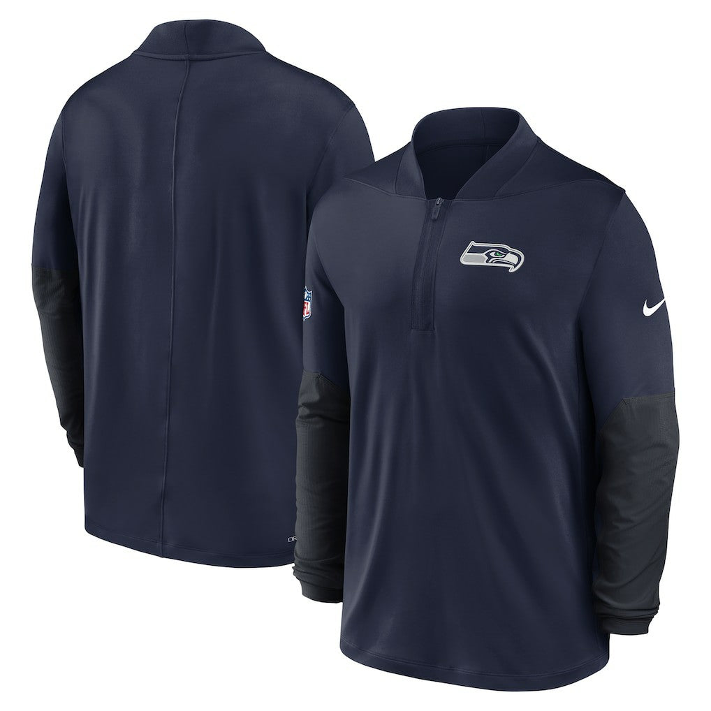 Seattle Seahawks Sideline Dri-FIT Half-Zip Pullover College Navy | Nike for Sale