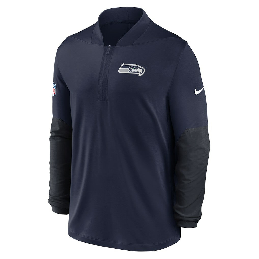 Seattle Seahawks Sideline Dri-FIT Half-Zip Pullover College Navy | Nike for Sale