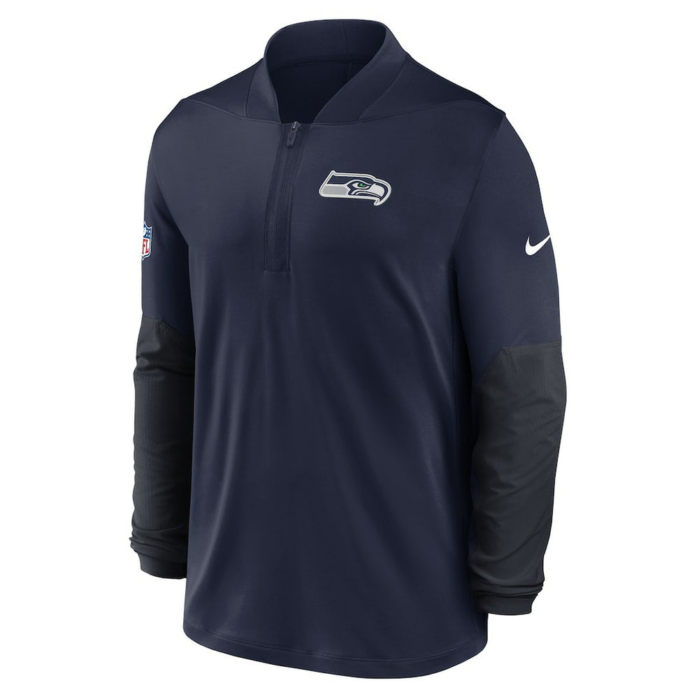 Seattle Seahawks Sideline Dri-FIT Half-Zip Pullover College Navy | Nike for Sale