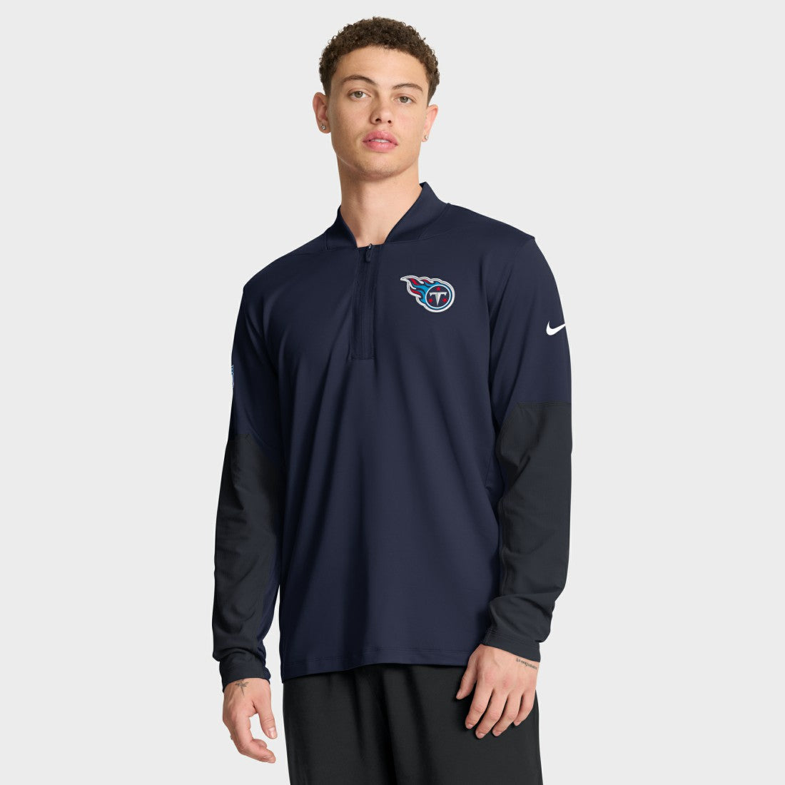 Tennessee Titans Sideline Dri-FIT Half-Zip Pullover Navy | Nike for Sale
