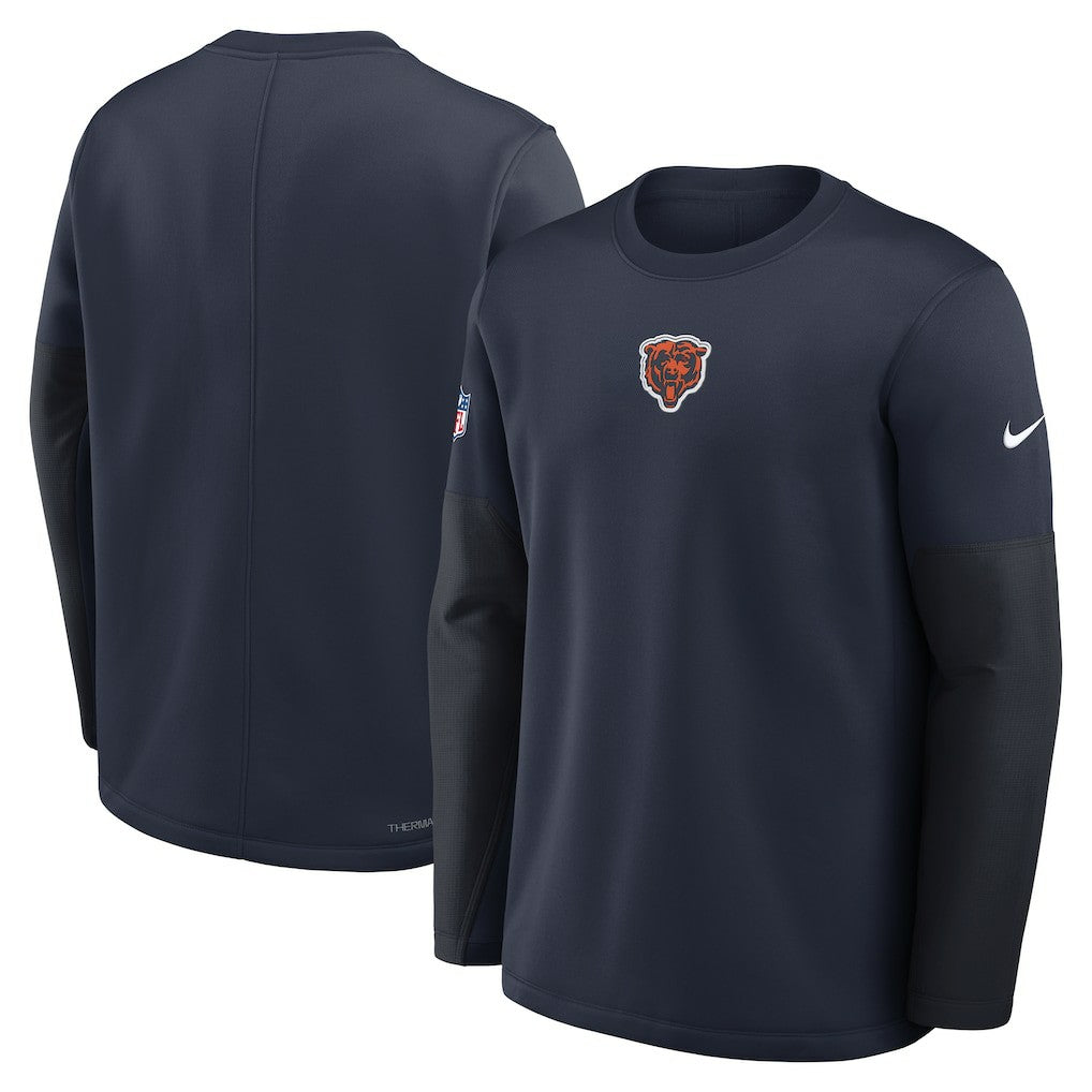 Chicago Bears Sideline Coach Therma-FIT Long Sleeve T-Shirt Navy | Nike for Sale
