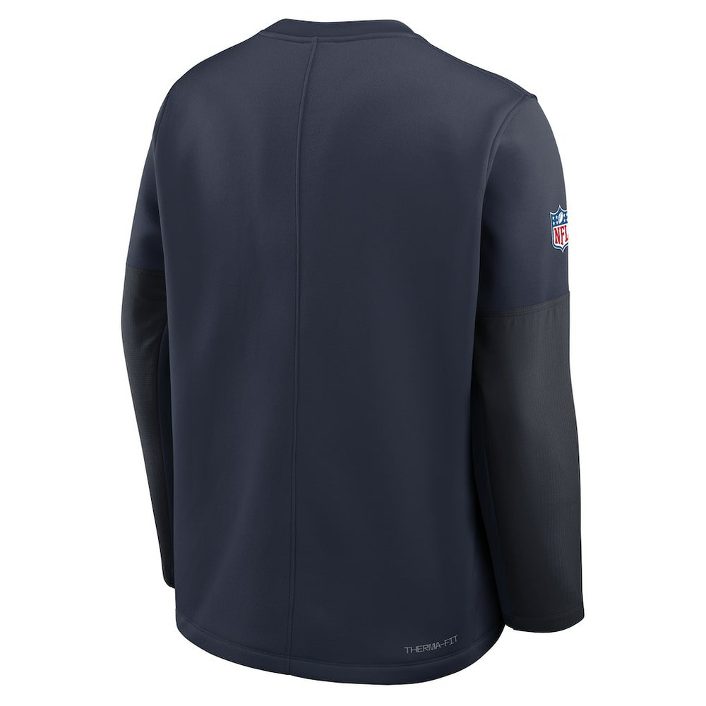 Chicago Bears Sideline Coach Therma-FIT Long Sleeve T-Shirt Navy | Nike for Sale