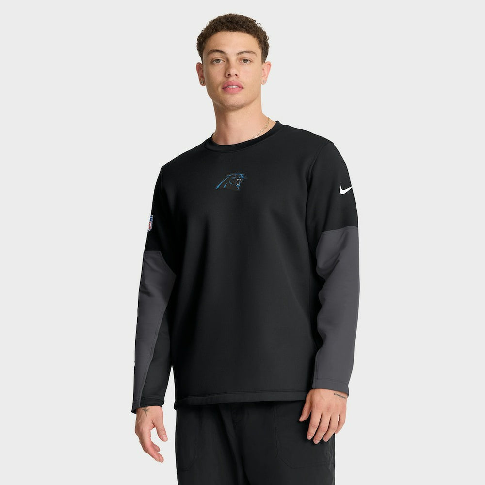 Carolina Panthers Sideline Coach Therma-FIT Long Sleeve T-Shirt Black | Nike for Sale