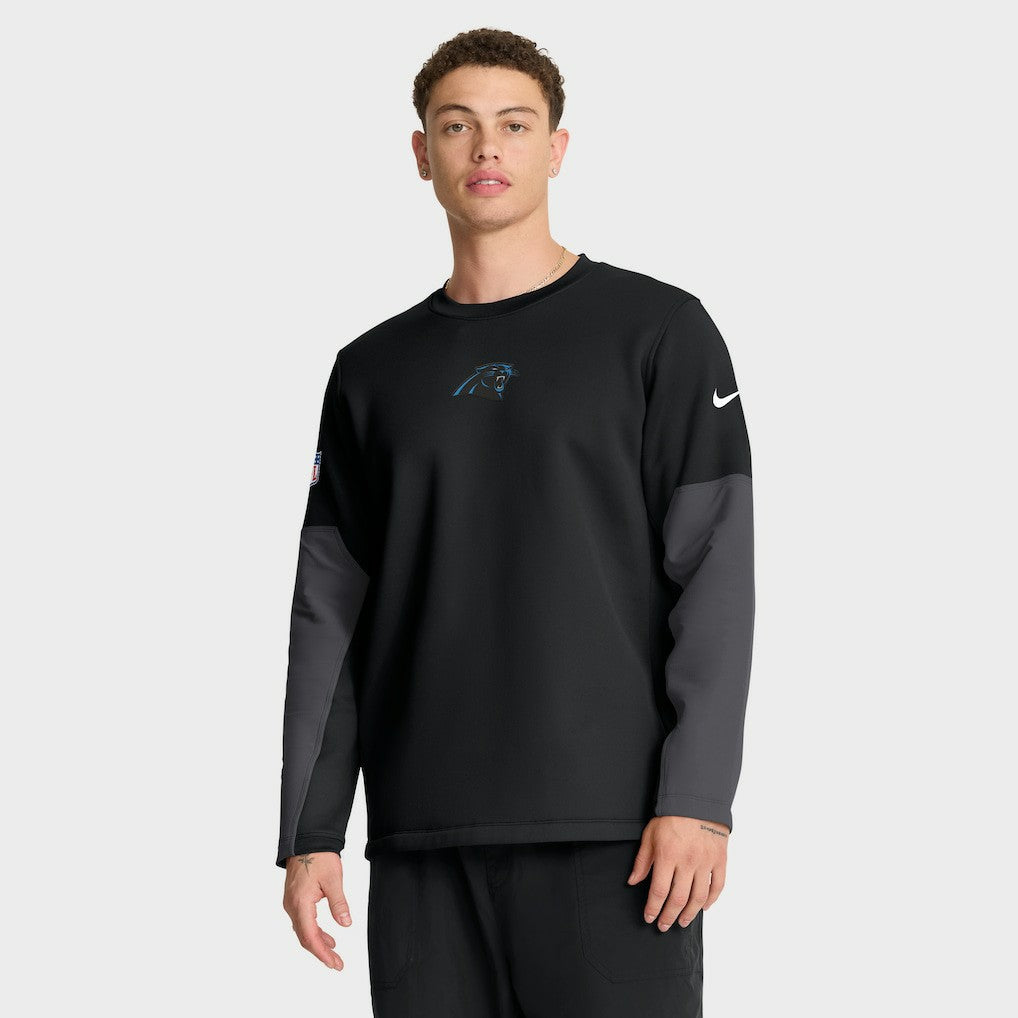 Carolina Panthers Sideline Coach Therma-FIT Long Sleeve T-Shirt Black | Nike for Sale
