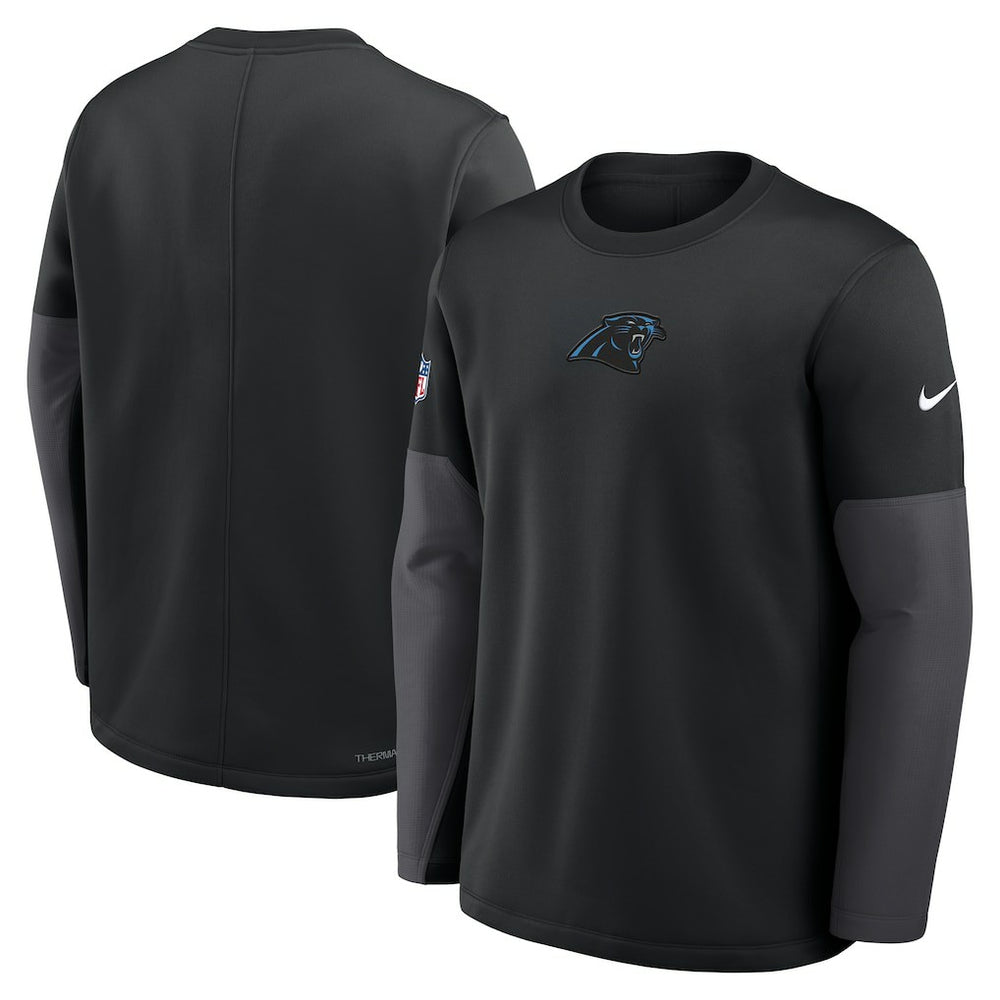 Carolina Panthers Sideline Coach Therma-FIT Long Sleeve T-Shirt Black | Nike for Sale