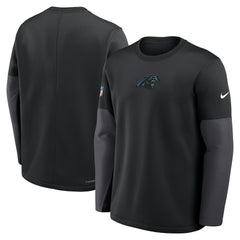 Carolina Panthers Sideline Coach Therma-FIT Long Sleeve T-Shirt Black | Nike for Sale