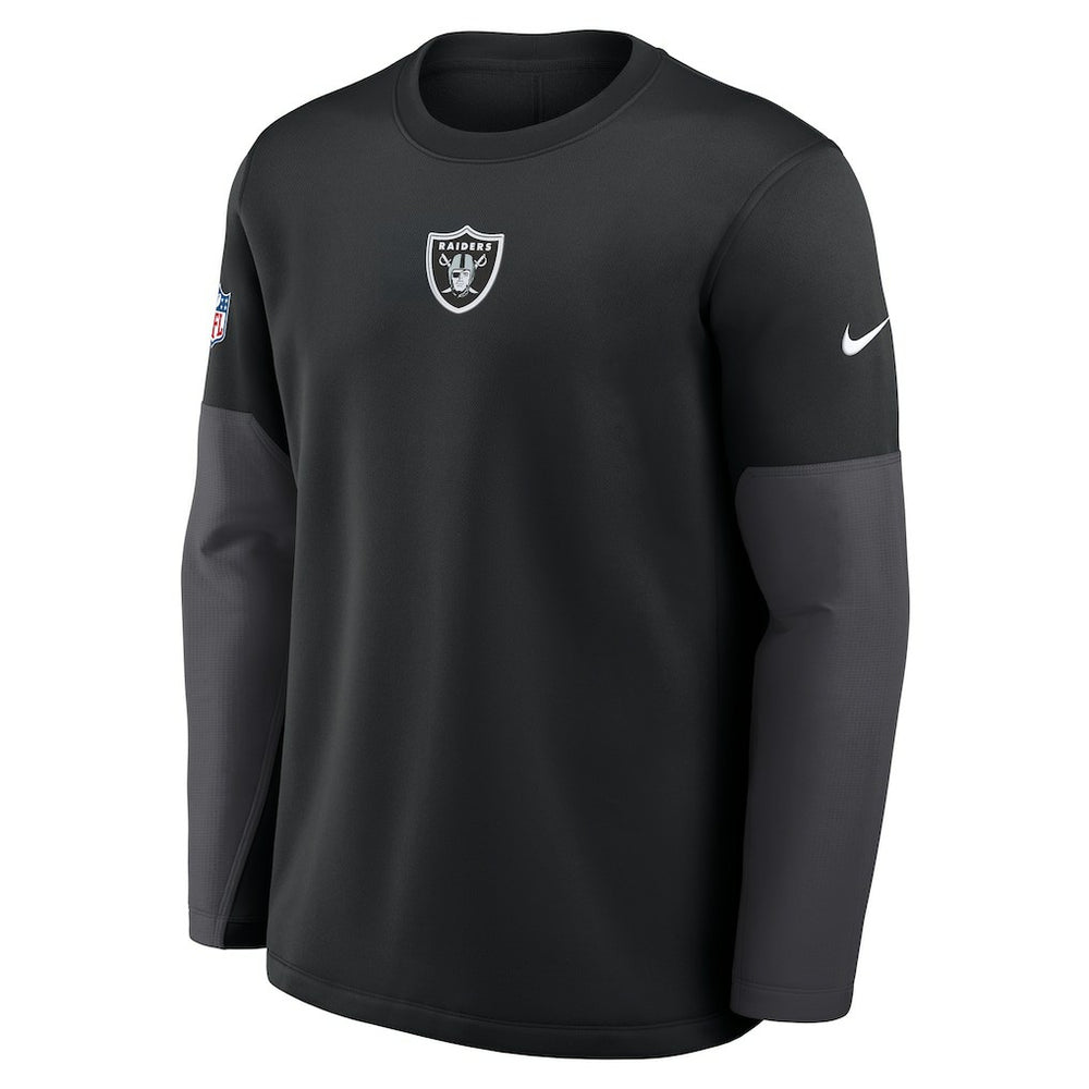Las Vegas Raiders Sideline Coach Therma-FIT Long Sleeve T-Shirt Black | Nike for Sale