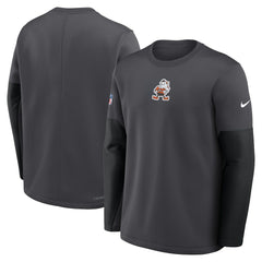Cleveland Browns Sideline Coach Therma-FIT Long Sleeve T-Shirt Anthracite | Nike for Sale